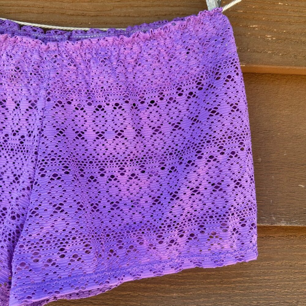 Circo Girls XL 14/16 Purple Lace Swim Cover-Up Shorts - Picture 2 of 8